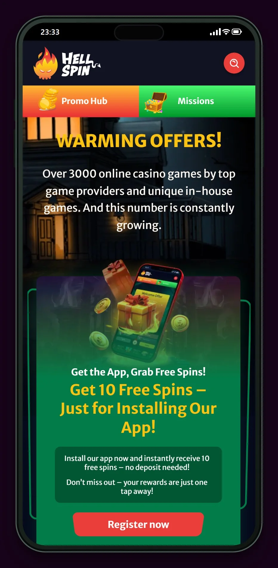 beste payconiq casino: HellSpin mobiele site, promoties